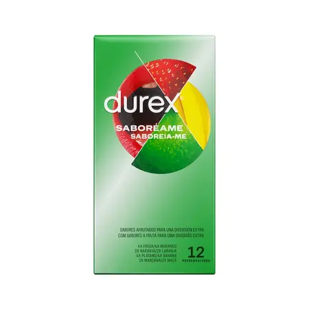 Durex Taste Me Aromatizirani Kondomi 12 komada - Višebojni & Voćna Aroma 53mm