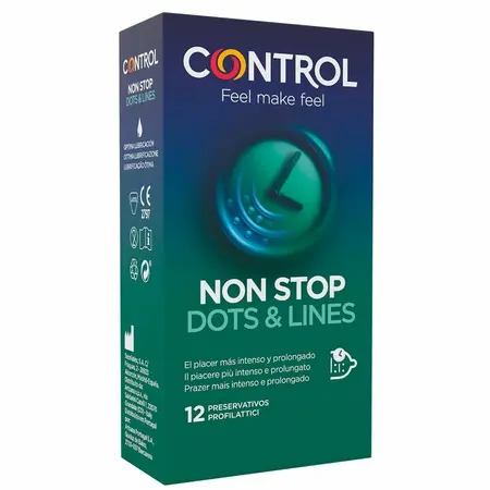 Control Nonstop Dots & Lines Lateks Kondomi 12 komada Anatomski Kroj 53mm