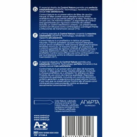 CONTROL Adapta Nature 6-Pack Transparent Anatomical Latex Condoms