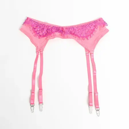 SUBBLIME 955366 Lingerie bra set roze i ljubičasta čipka L/XL podesive naramenice