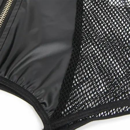 Subblime Mrežasta & Eko-Koža Haljina Crna L/XL - Moderna Elegancija