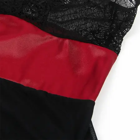 Subblime 954437 Crna Čipkana Bondage-Inspirisana Haljina L/XL