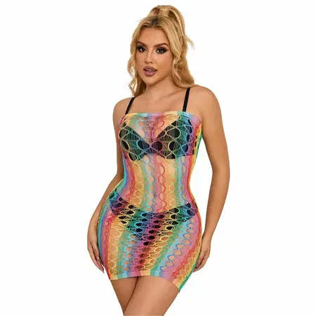 Subblime 952365 Dugin off-shoulder mrežasta haljina, One Size