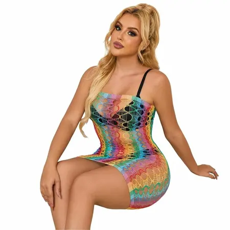 Subblime 952365 Dugin off-shoulder mrežasta haljina, One Size