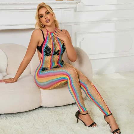 Subblime 952358 Dugin mrežasta haljina sa halter izrezom One Size