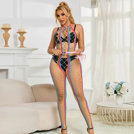 Subblime 952358 Dugin mrežasta haljina sa halter izrezom One Size