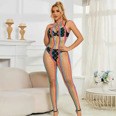 Subblime 952358 Dugin mrežasta haljina sa halter izrezom One Size