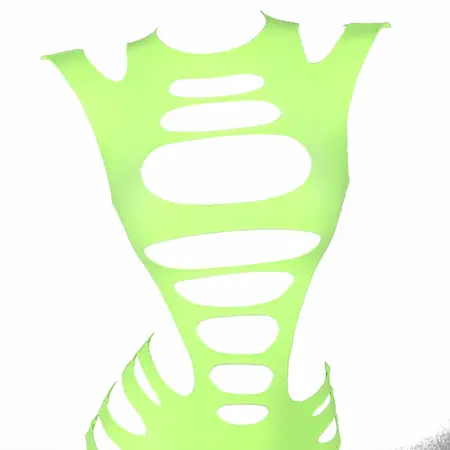 Subblime 952280 Zelena mrežasta haljina dugih rukava, One Size, elastični materijal