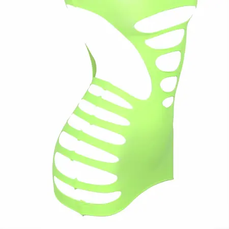 Subblime 952280 Zelena mrežasta haljina dugih rukava, One Size, elastični materijal