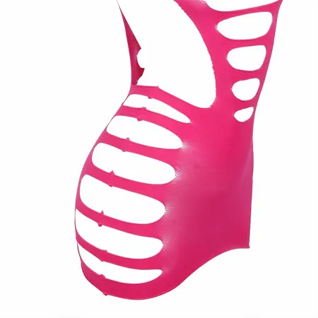 Subblime 952273 Roze mrežasta haljina dugih rukava, elastična, One Size