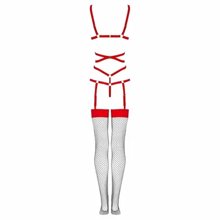 Livco Corsetti Thiara LC 20213 Crveni Set Veša sa Bodiklonom i Čarapama S/M