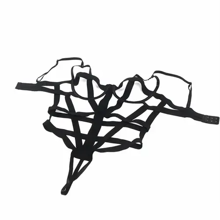 Subblime Lingerie Black Bodysuit with Cutouts L/XL Adjustable Straps