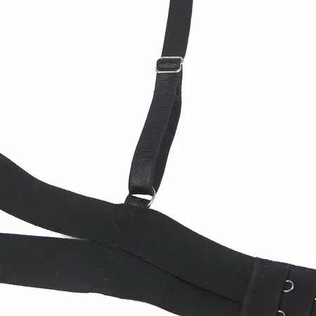Subblime Lingerie Black Bodysuit with Cutouts L/XL Adjustable Straps