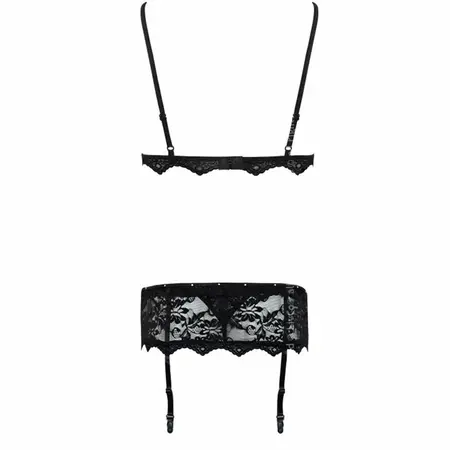 LivCo Corsetti Fashion Belita LC 90231 Elegant Black Lace Lingerie Set S/M