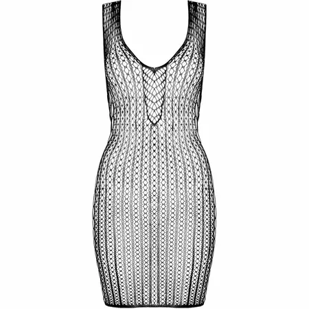 PASSION BS097 Crni Bodystocking Mesh Dizajn One Size
