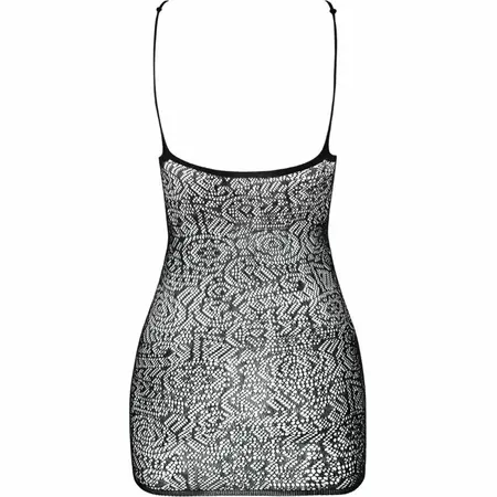 PASSION BS096 Crni Mesh Bodystocking One Size - Elegantan Stretch Dizajn
