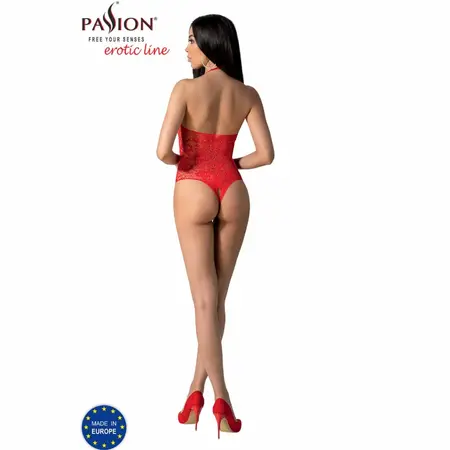 PASSION BS094 Crveni Bodystocking One Size - Elegantna Mesh Lingerie