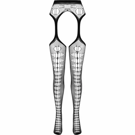 Passion ECO Collection S008 Crni Bodystocking - Reciklirani Najlon, One Size