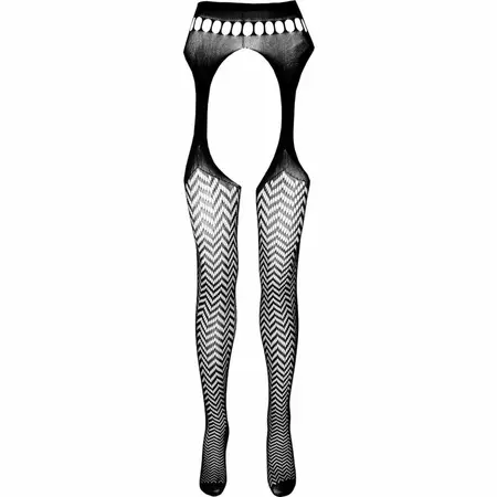 PASSION Eco Collection Bodystocking ECO S002 Bela - Održiv Dizajn, One Size