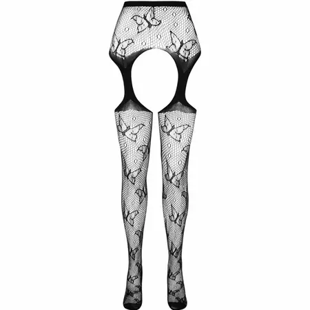 PASSION ECO S001 Bodystocking Crni - Održiv Reciklirani Dizajn, One Size