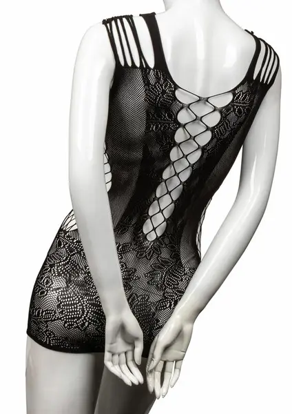 CalExotics Scandal Plus Size Mesh Lace Peek-A-Boo Mini Dress 3X