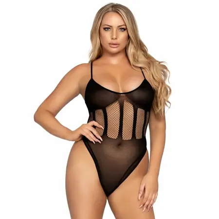 Leg Avenue Bodysuit i Suknja Set - One Size, Elegantan Crni Dizajn