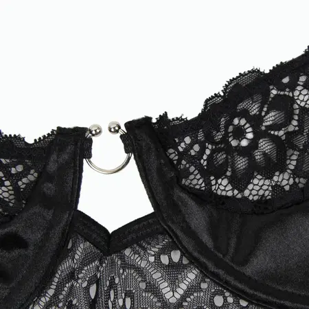 Subblime Korzet i Dekorativni Pojas Crni S/M – Elegantan Čipkasti Detalj