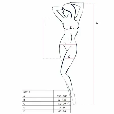 Passion BS025 Bodistocking Beli Dizajn Haljine Dugih Rukava Jedna Veličina