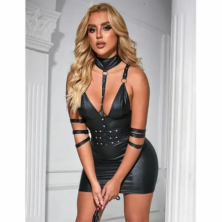 Subblime 954413 Kožno bondage telo crno L/XL Podesivo pristajanje