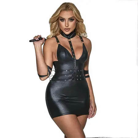 Subblime 954413 Kožno bondage telo crno L/XL Podesivo pristajanje