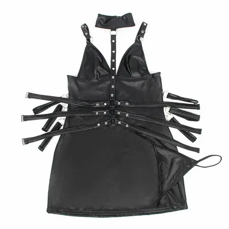 Subblime 954413 Kožno bondage telo crno L/XL Podesivo pristajanje