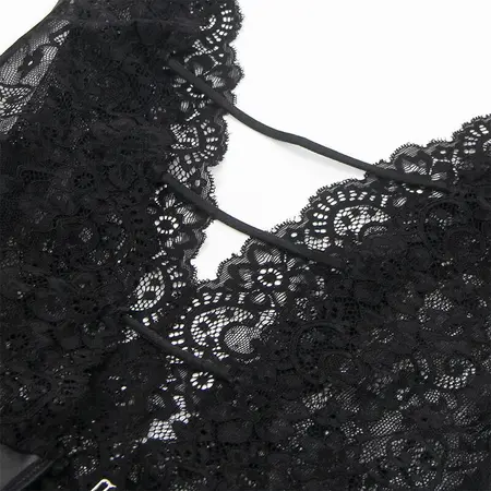 Subblime 954390 Elegantno telo sa podvezicama crno L/XL