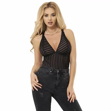 Subblime 954147 Black Body with Garter Belt S/M - Elegant Lingerie Set