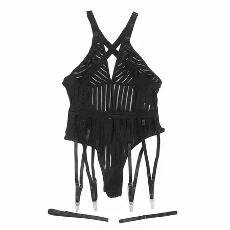 Subblime 954147 Black Body with Garter Belt S/M - Elegant Lingerie Set