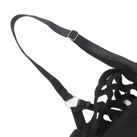 Subblime 954055 Elegantno čipkano telo crno S/M - Premium udobno pristajanje