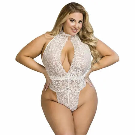 Subblime 953867 Čipkano telo belo L/XL - Elegantan poluprovidni dizajn