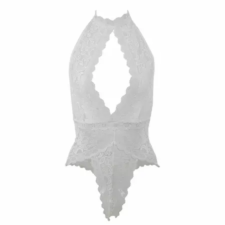 Subblime 953867 Čipkano telo belo L/XL - Elegantan poluprovidni dizajn