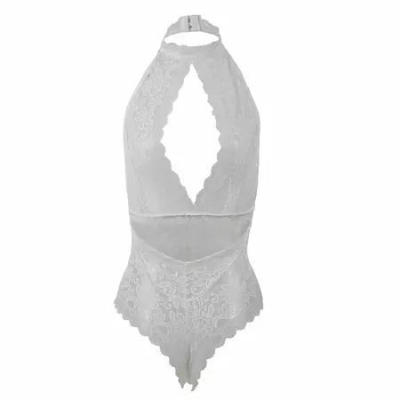Subblime 953867 Čipkano telo belo L/XL - Elegantan poluprovidni dizajn