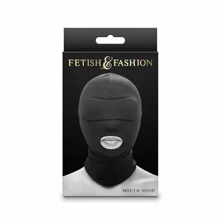NS Novelties Fetish & Fashion Nylon Mouth Hood Black - One Size Adjustable