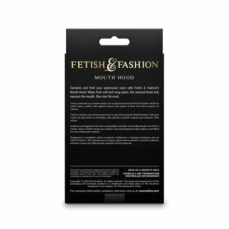 NS Novelties Fetish & Fashion Nylon Mouth Hood Black - One Size Adjustable