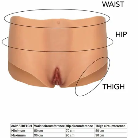 Hidden Desire Alter Ego Silicone Open Brief Medium Waist Flesh S-L