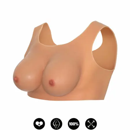 HIDDEN DESIRE Alter Ego Silikonski Noseći Grudi Gornji Deo E-Kup Boje Tela S-L