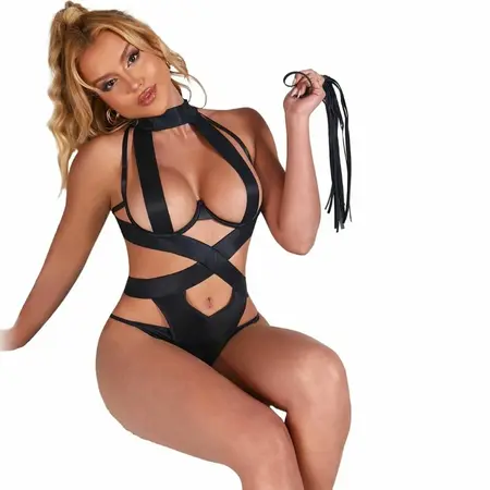 Subblime Halter Body Harness Crni L/XL - Elegantan Bodysuit Dizajn