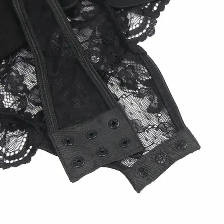 Subblime Teddy L/XL Crni - Čipkasti Detalj i Podesive Podvezice