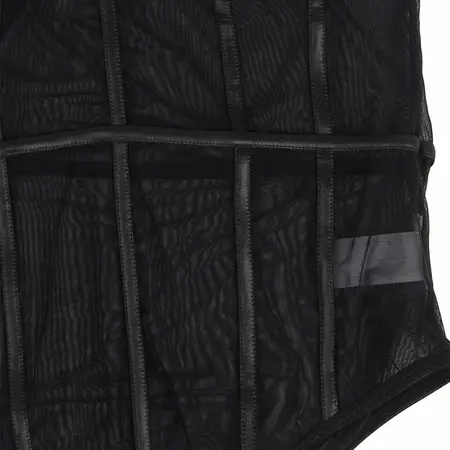 Subblime Bodysuit S/M Crni - Metalni Lanac Trake, Proziran Dizajn