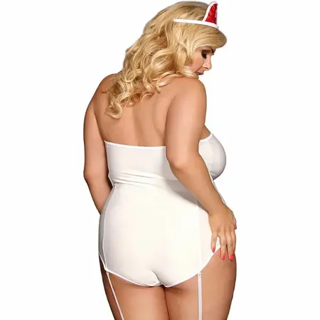 Subblime L/XL Intimni Medicinski Insprisani Tedini Kostim - Beli i Crveni Dizajn