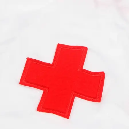 Subblime Nurse-Inspired Off-Shoulder Teddy Costume S/M White