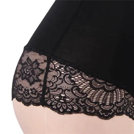 Subblime Crni Cvetni Čipkani Tedini S/M – Elegantno Podesivo Donje Rublje