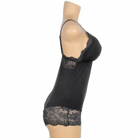 Subblime Crni Cvetni Čipkani Tedini S/M – Elegantno Podesivo Donje Rublje