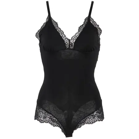 Subblime Crni Cvetni Čipkani Tedini S/M – Elegantno Podesivo Donje Rublje